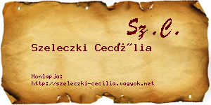 Szeleczki Cecília névjegykártya